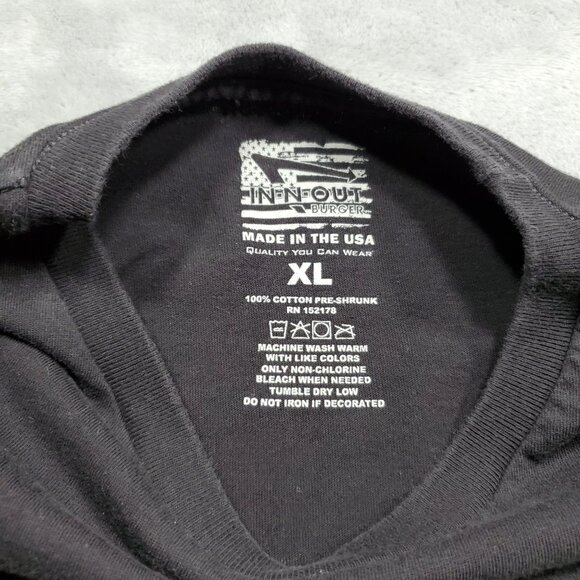 In-n-Out Burger 75 Years Graphic Black Tshirt Large Graphic Hit on Back Mn Sz XL - Picture 3 of 10